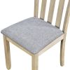 TREXM 5-Piece Wood Dining Table Set Round Extendable Dining Table with 4 Dining Chairs, Dining Room Table Set for 4 person for Dining Room (Natural Wo