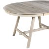 TREXM 5-Piece Wood Dining Table Set Round Extendable Dining Table with 4 Dining Chairs, Dining Room Table Set for 4 person for Dining Room (Natural Wo
