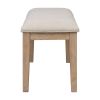 TREXM Classic and Traditional Style 6 - Piece Dining Set, Includes Dining Table, 4 Upholstered Chairs & Bench (Natural Wood Wash)