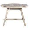 TREXM 5-Piece Wood Dining Table Set Round Extendable Dining Table with 4 Dining Chairs, Dining Room Table Set for 4 person for Dining Room (Natural Wo